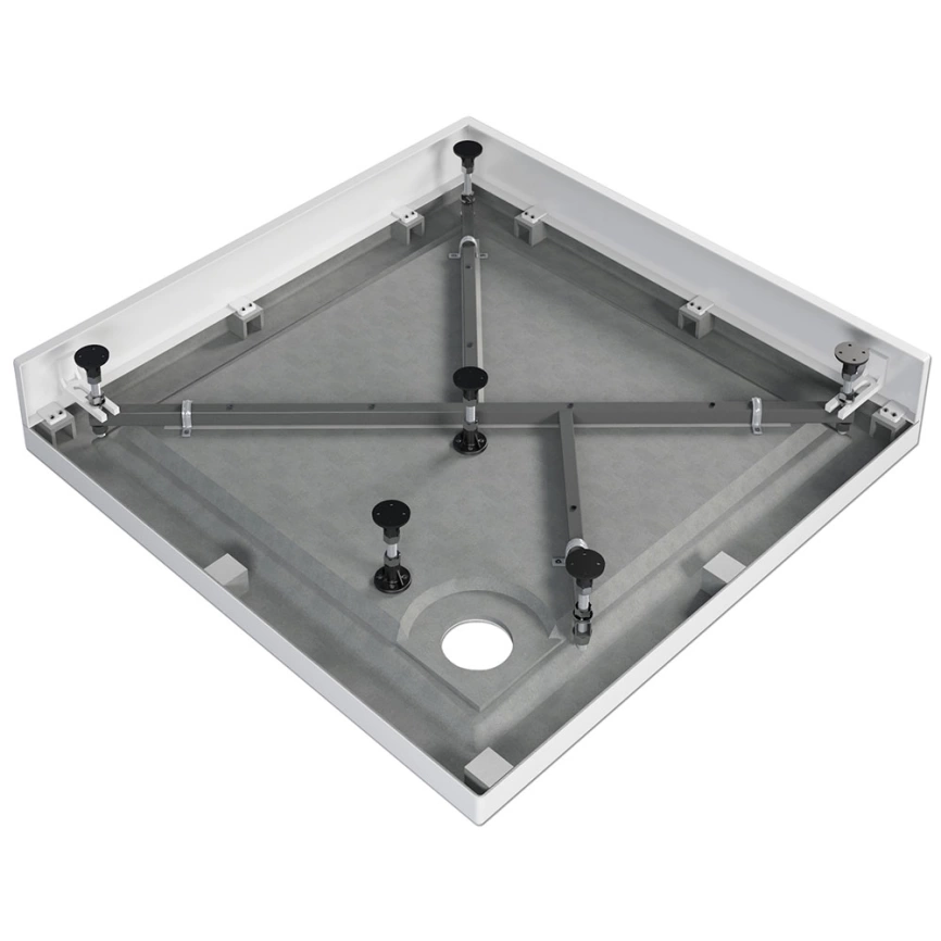 Душевой поддон акриловый 100x100 Метакам Apart квадратный - фото 9