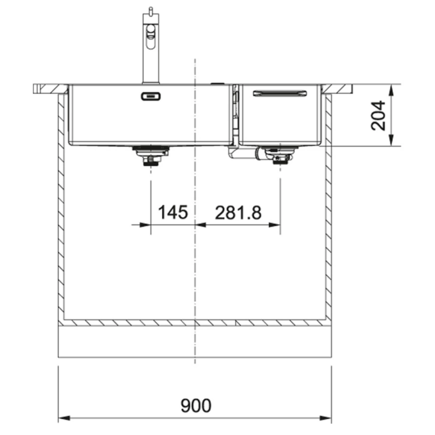 Мойка кухонная Franke Box Center BWX 220-54-27 TL 127.0538.260 - схема 2