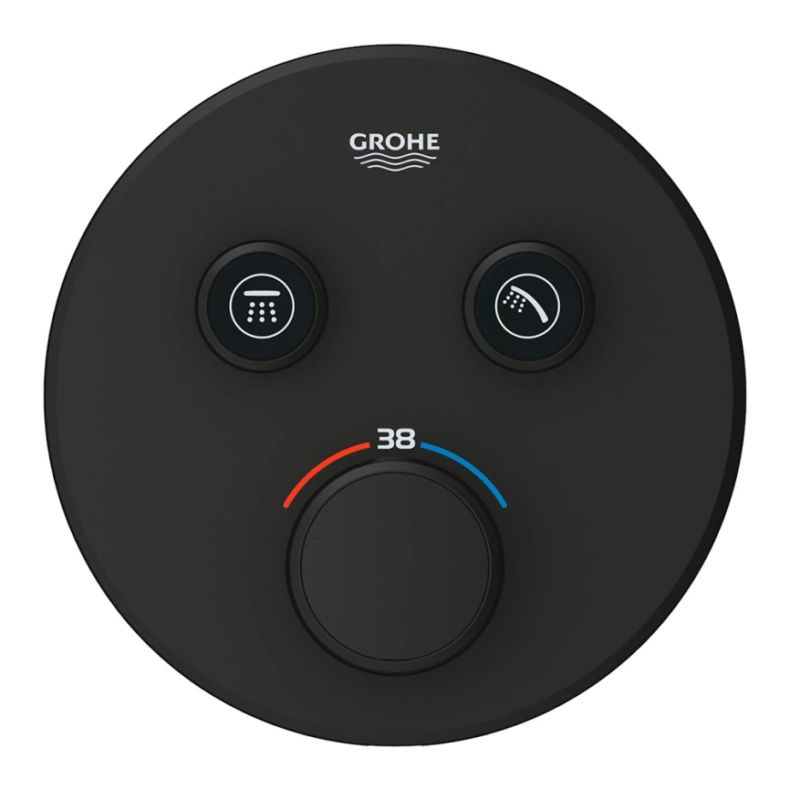 Внешняя часть смесителя для душа Grohe Grohtherm SmartControl 29507KF0 черный - фото 2