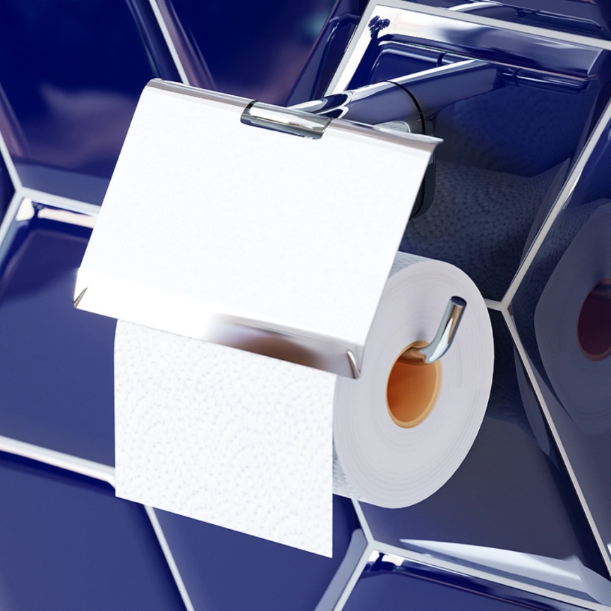 Держатель для туалетной бумаги с крышкой AM.PM X-Joy A84341400 - 5 фото