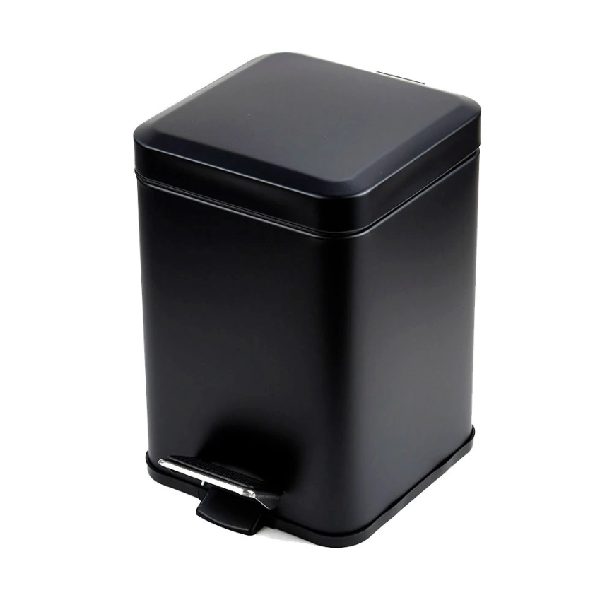 Мусорное ведро WBS024B с крышкой на 12 литров, черное