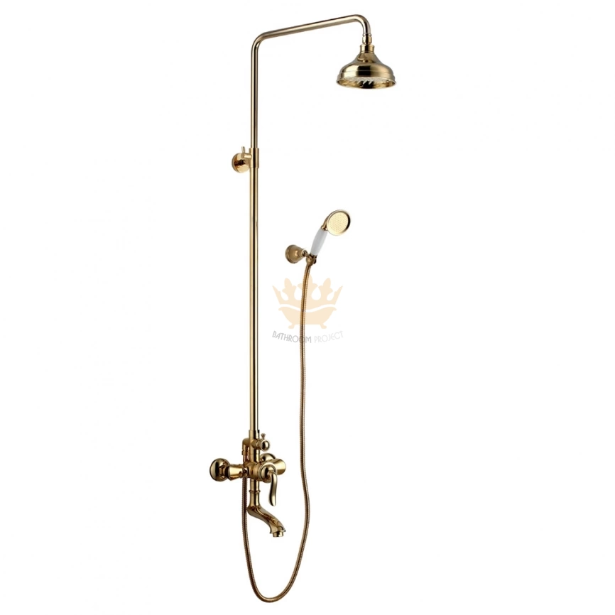 Душевая стойка Lemark Brava LM4762G, золото