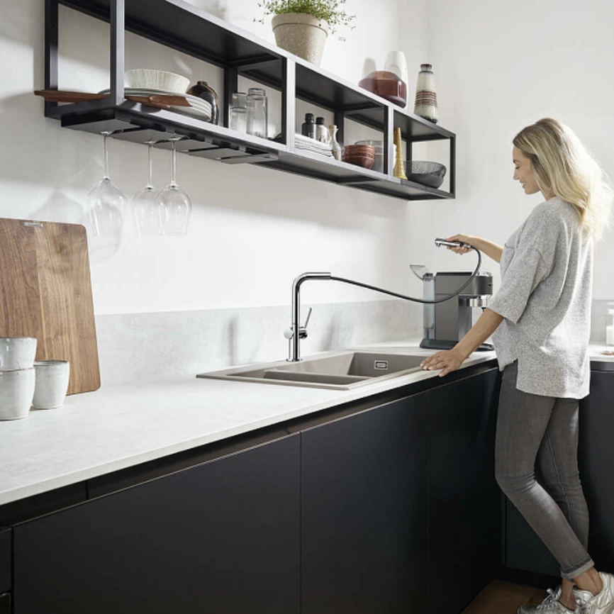 Смеситель для кухни Hansgrohe Talis M54 72809000 с вытяжным душем - фото 2
