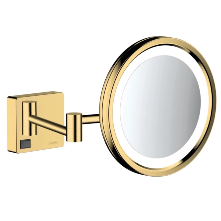 Косметическое зеркало Hansgrohe AddStoris 41790990 с подсветкой,  золотое