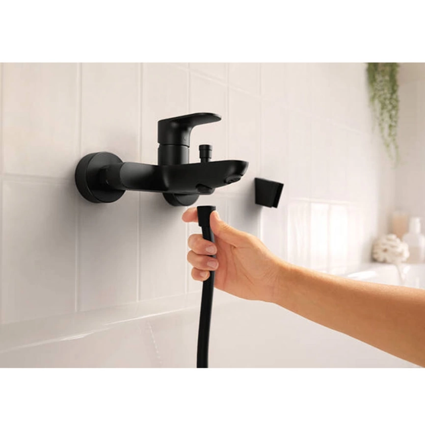 Смеситель для ванны Hansgrohe Rebris S 72440670, черный - фото 1