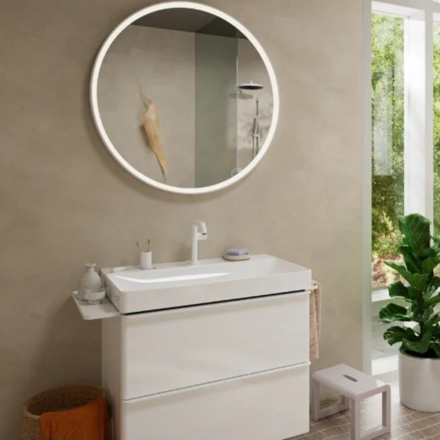 Смеситель для раковины Hansgrohe Tecturis S 73340700, белый - фото 2