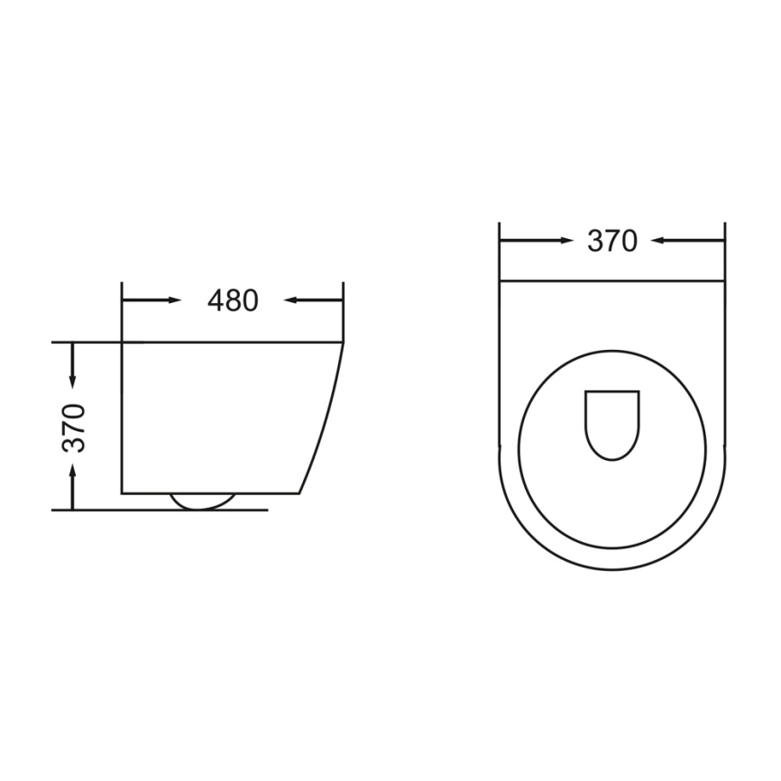 Комплект инсталляции Grohe Rapid SL 38772001 c кнопкой хром и подвесным унитазом Gromix GM-0201 с сиденьем - схема унитаза
