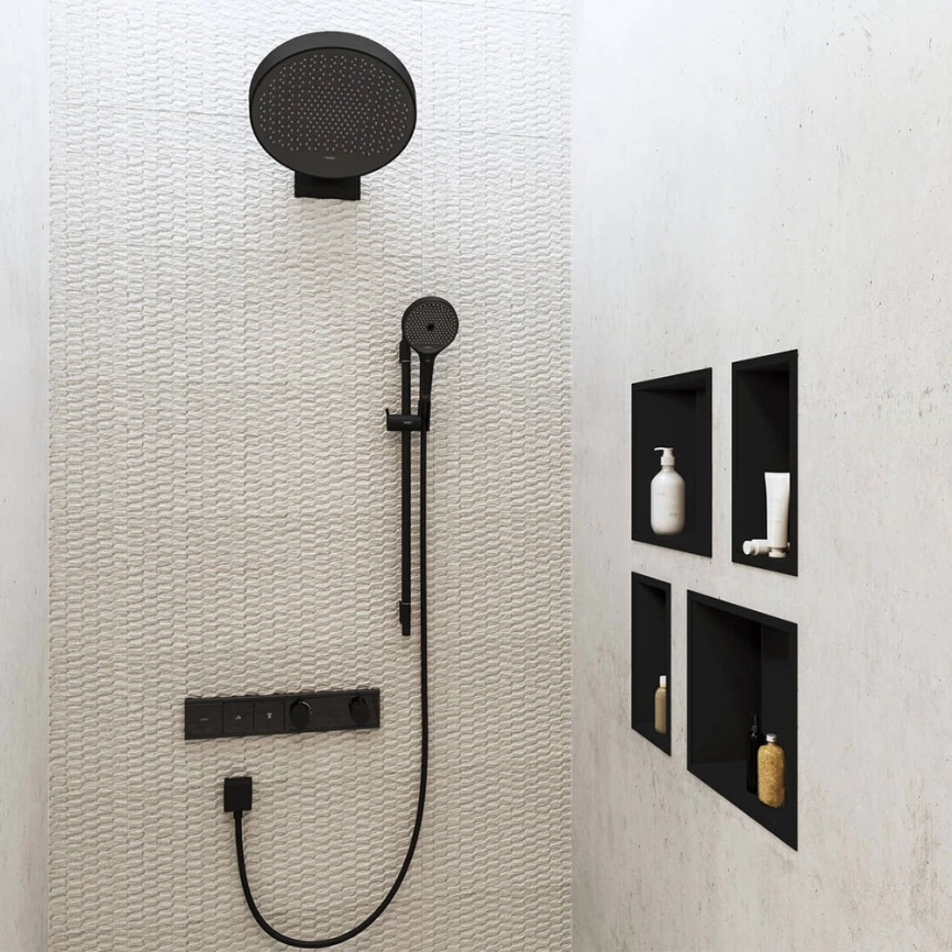 Лейка для верхнего душа Hansgrohe Rainfinity 360 26230670 черная - фото 1