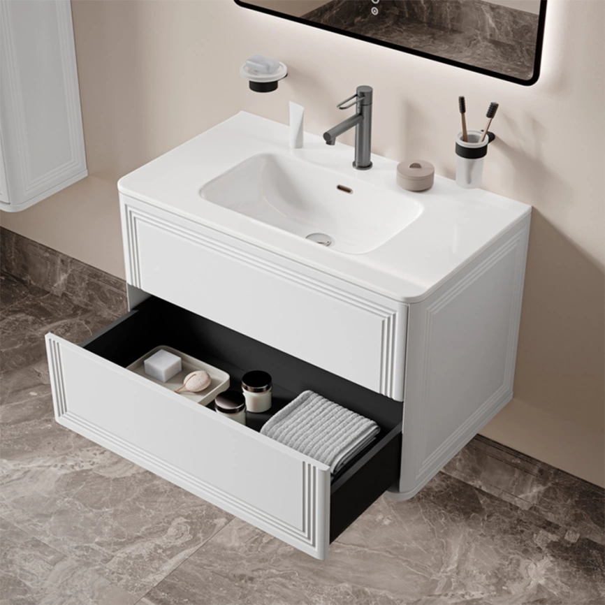 Тумба с раковиной подвесная Iddis Oxford Neo 80 OXN80W0i95K белая - фото 3