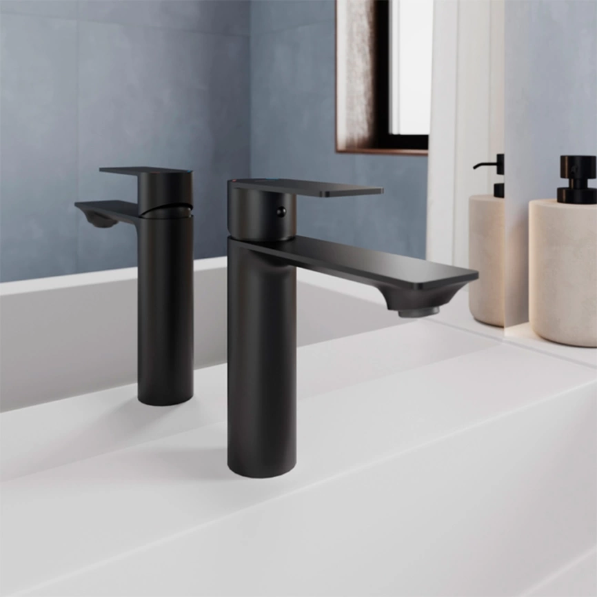 Смеситель для раковины Milardo Maze MAZBL00M01, черный - фото 1