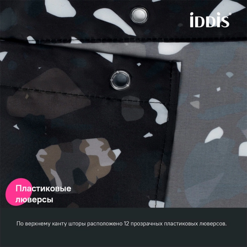 Штора для ванной 200x180 Iddis Base BT02P18i11 черная - фото 7