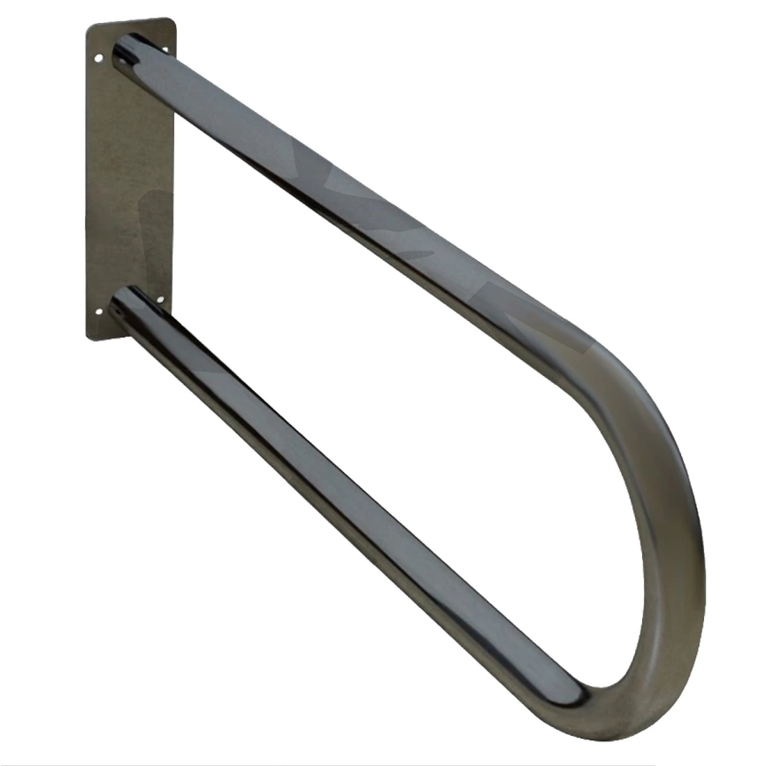 Поручень настенный для МГН Олимп 700x230 не откидной хром - фото 1