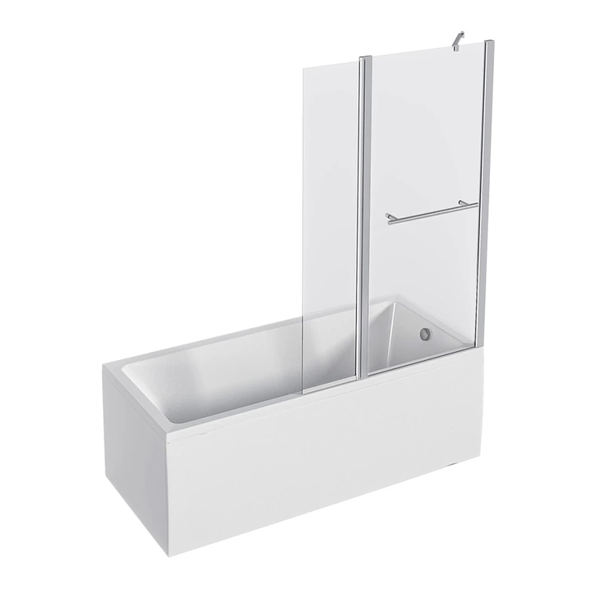 Штора на ванну из стекла 1Marka P-07 95x150 прозрачная - фото 1