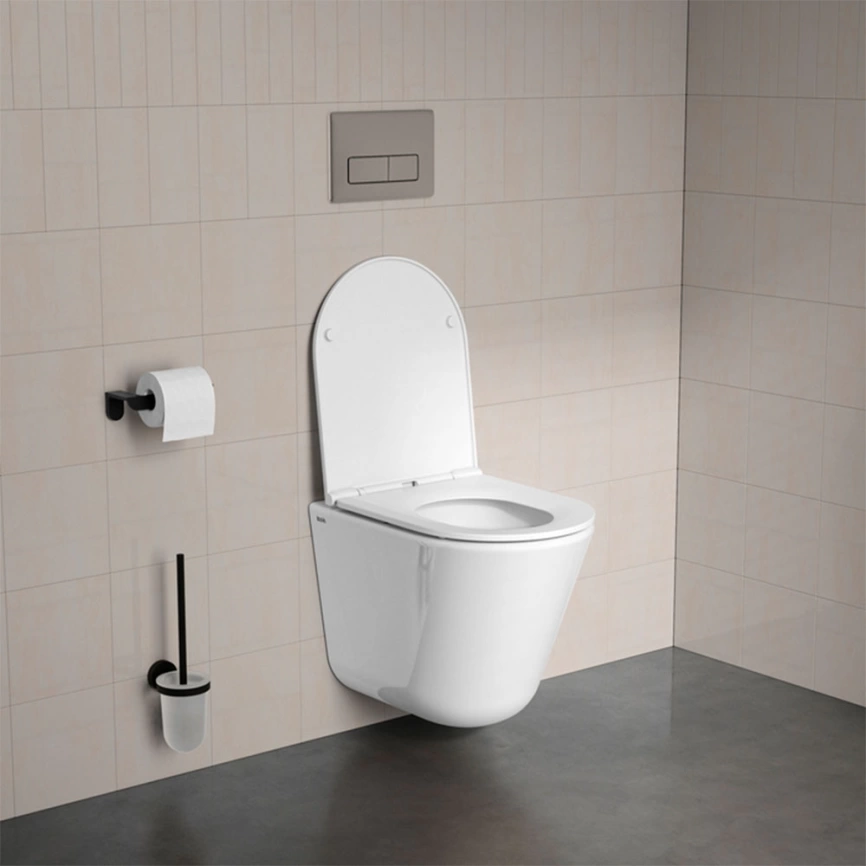 Унитаз подвесной Iddis Ray RAYRDSEi25 безободковый с сиденьем - фото 10