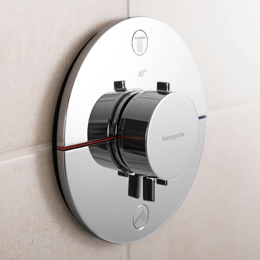 Смеситель для душа Hansgrohe ShowerSelect Comfort S 15556000 с термостатом хром - фото 1