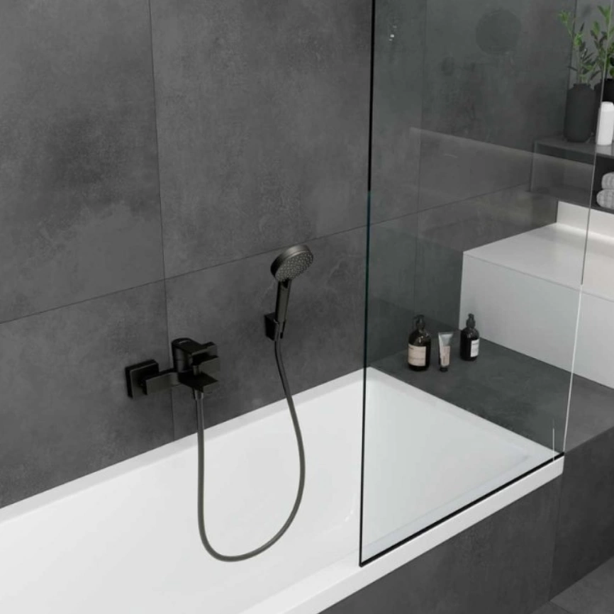 Смеситель для ванны Hansgrohe Vernis Shape 71450670, черный - фото 1
