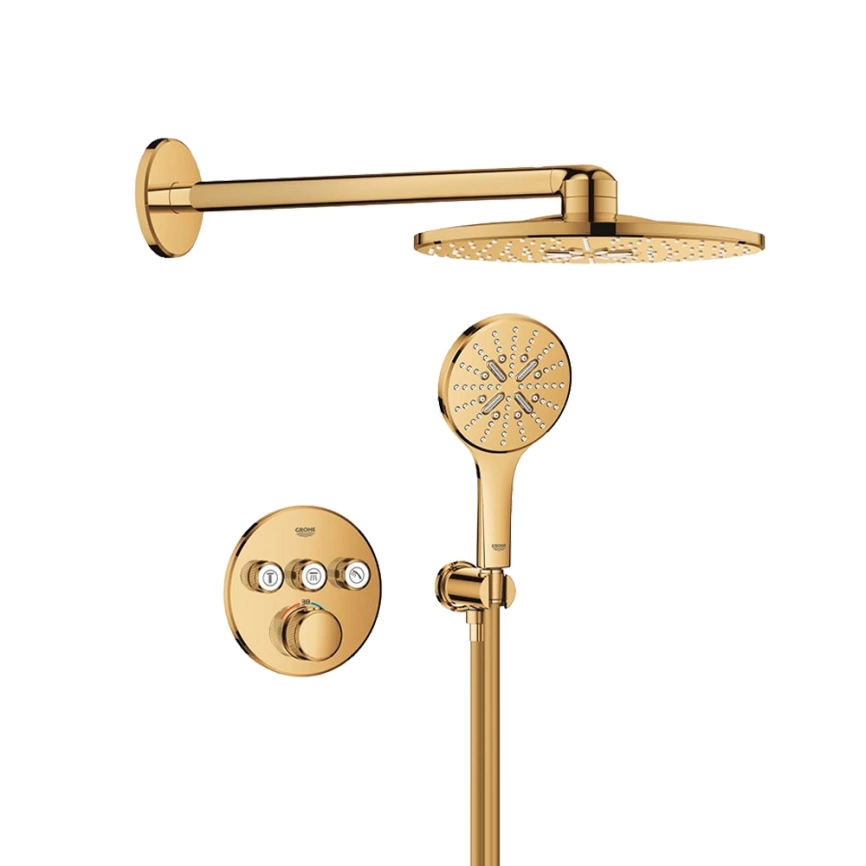 Душевой комплект Grohe Grohtherm SmartControl 34863GL0 золото с термостатом