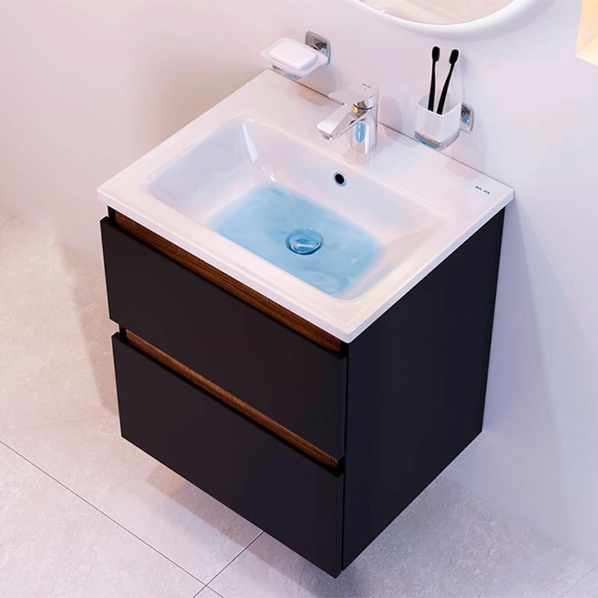 Тумба с раковиной подвесная AM.PM X-Joy 55, черная - фото 3