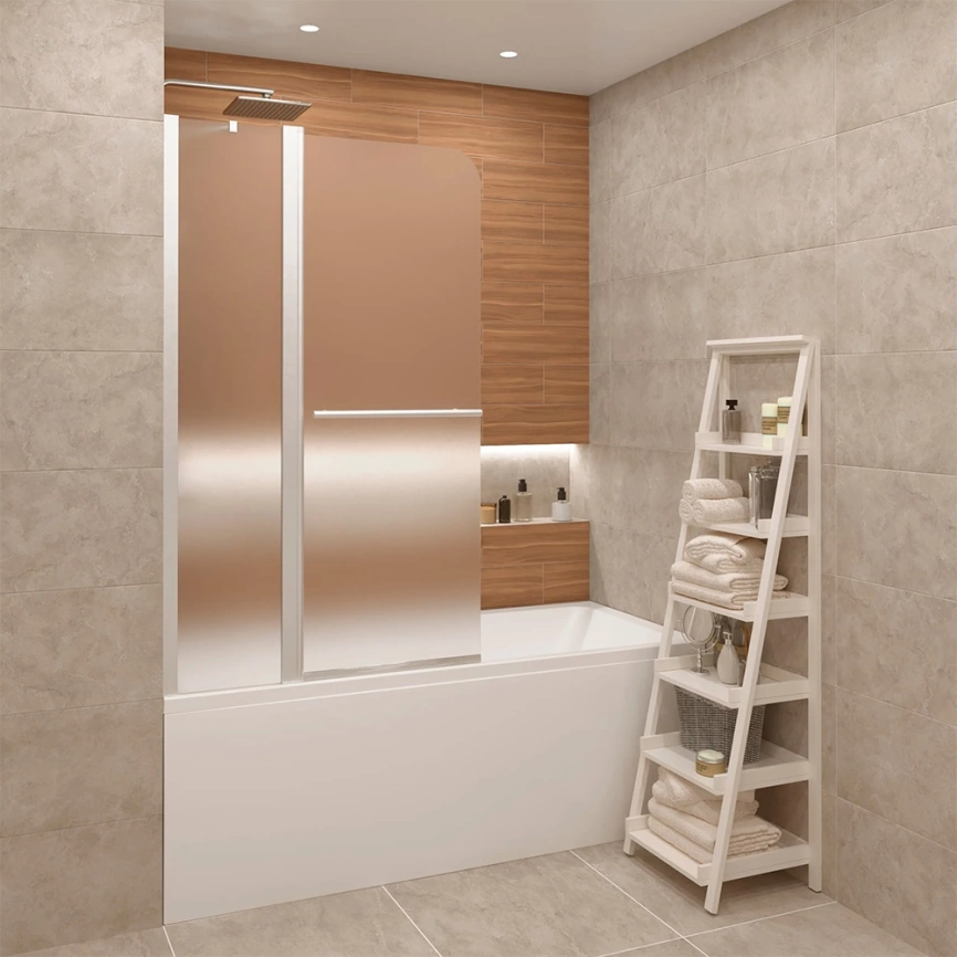 Штора на ванну из стекла 1Marka P-05 85x150 Mistelite R матовая - фото 3