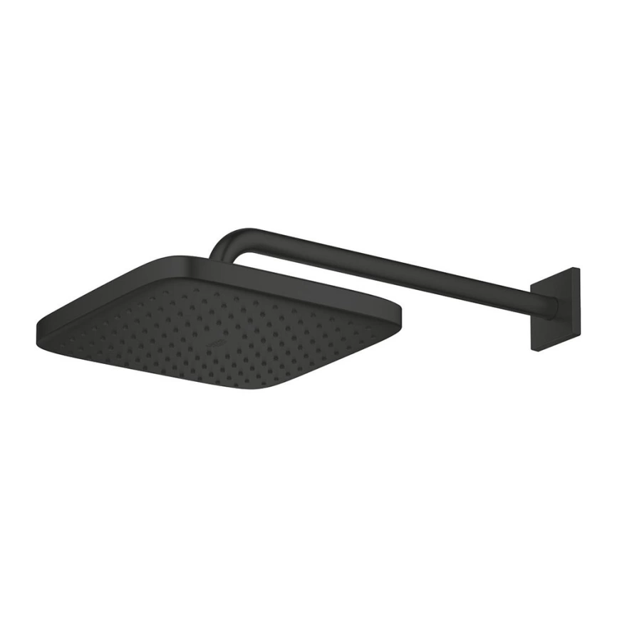 Лейка для верхнего душа Grohe Tempesta 250 Cube 266872430 с кронштейном черная - фото 1