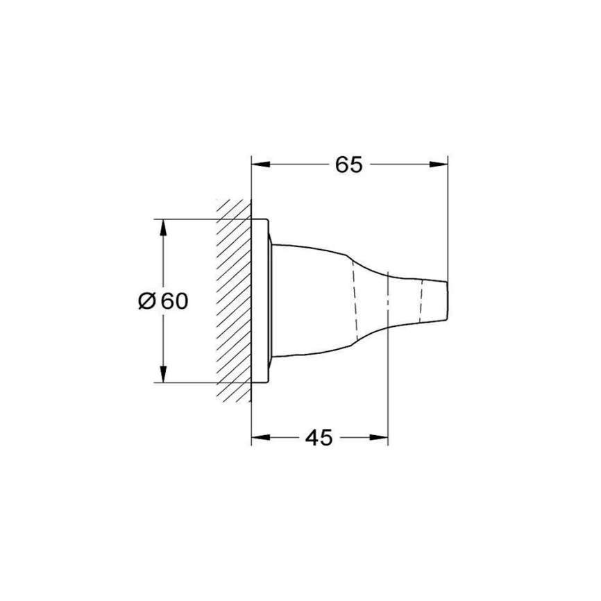 Настенный держатель для душевой лейки Grohe Ondus 27188000 - схема