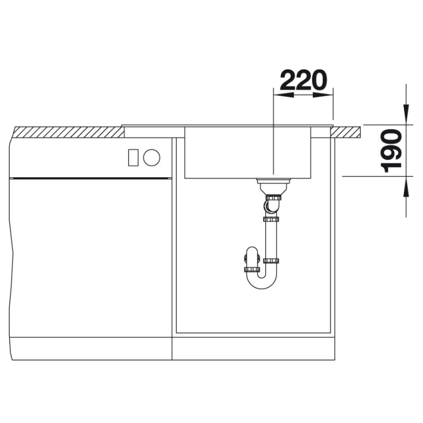 Мойка кухонная Blanco Elon XL 6 S, 525882 черный InFino (решётка) - схема 2