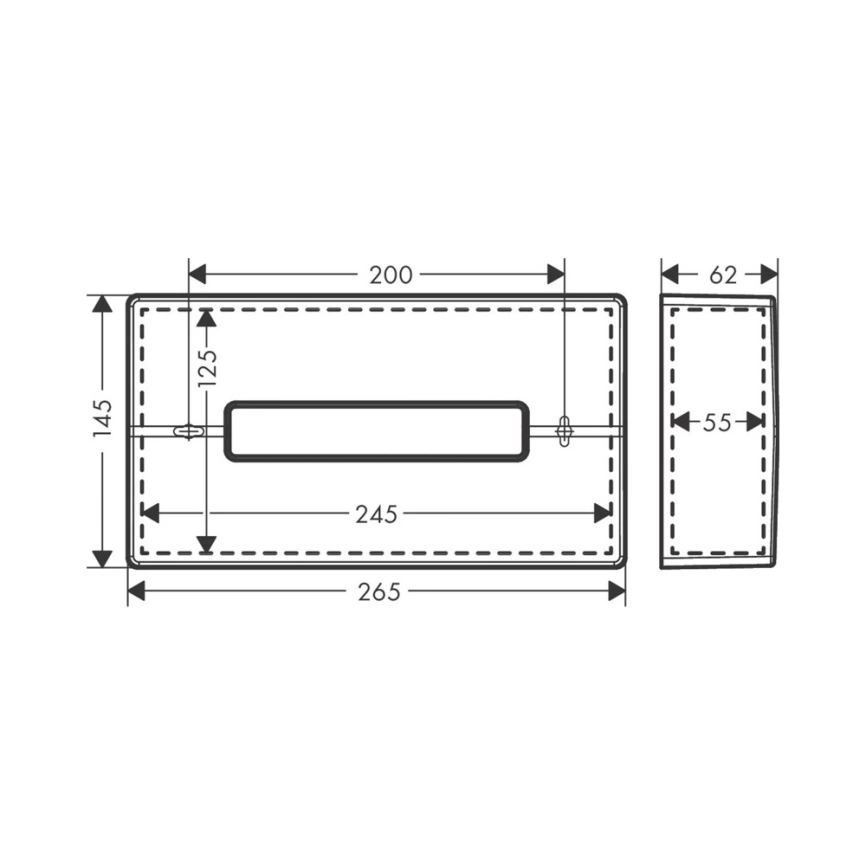 Бокс для салфеток Hansgrohe AddStoris 41774990, золото - схема