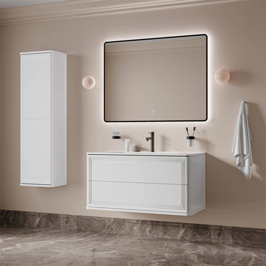 Тумба с раковиной подвесная Iddis Oxford Neo 100 OXN10W0i95K белая - фото 5
