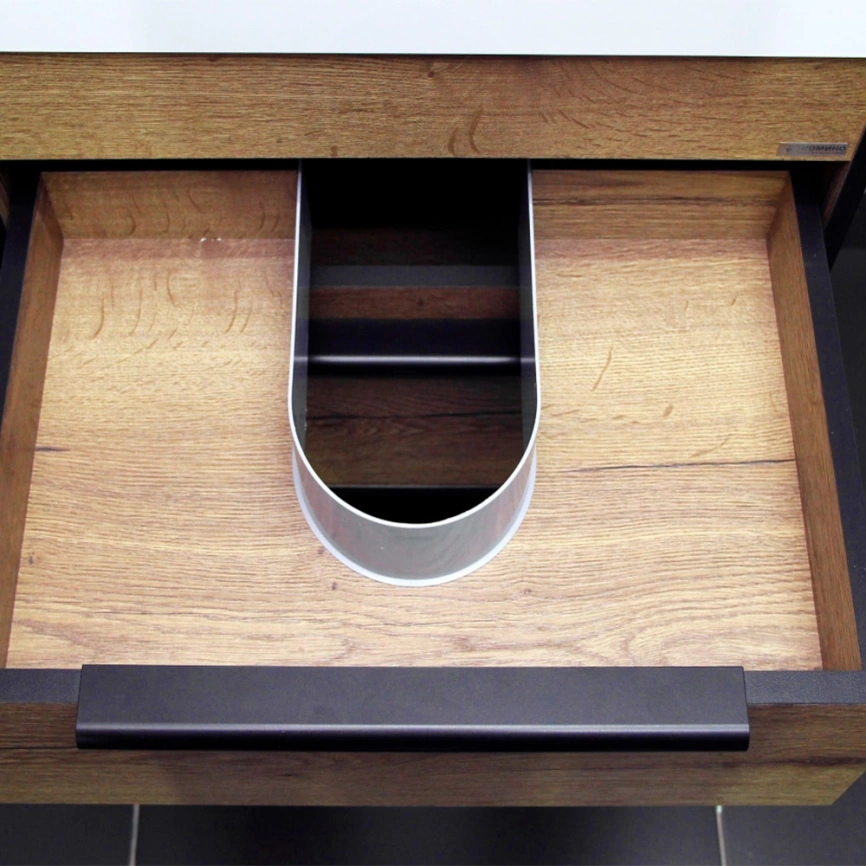 Тумба с раковиной подвесная Домино Alfa B2 60 дуб галифакс табак - фото 7