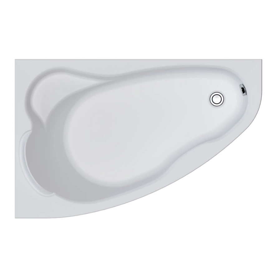 Ванна акриловая Marka One Lil 140x90 L, асимметричная с каркасом, левая