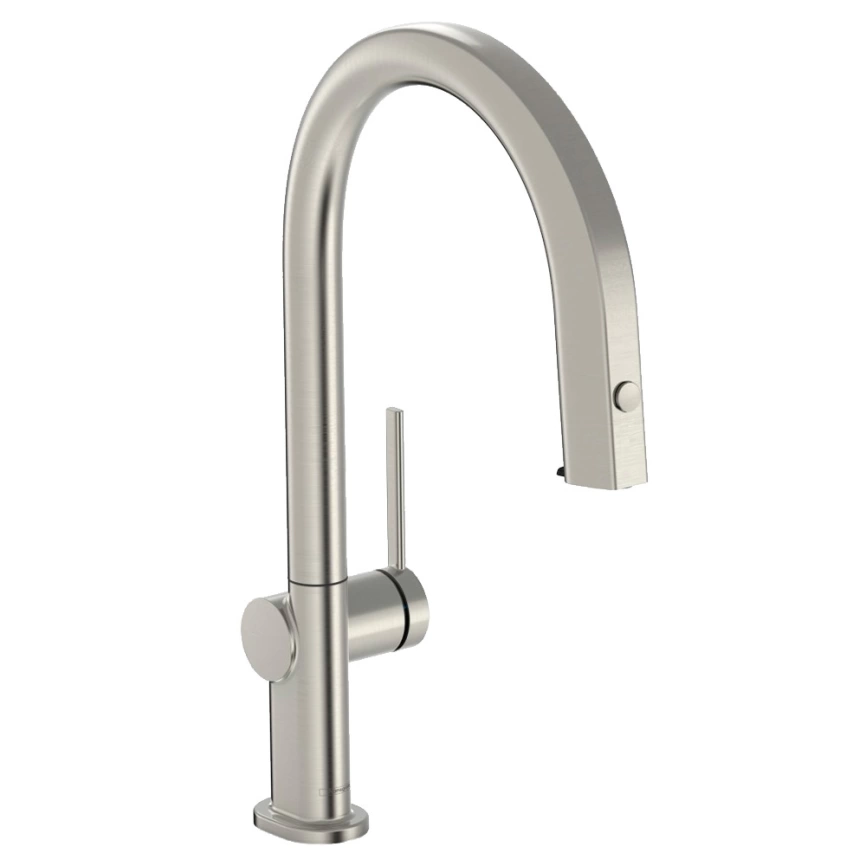 Смеситель для кухни Hansgrohe Aqittura M91 76826800 с вытяжным душем сталь