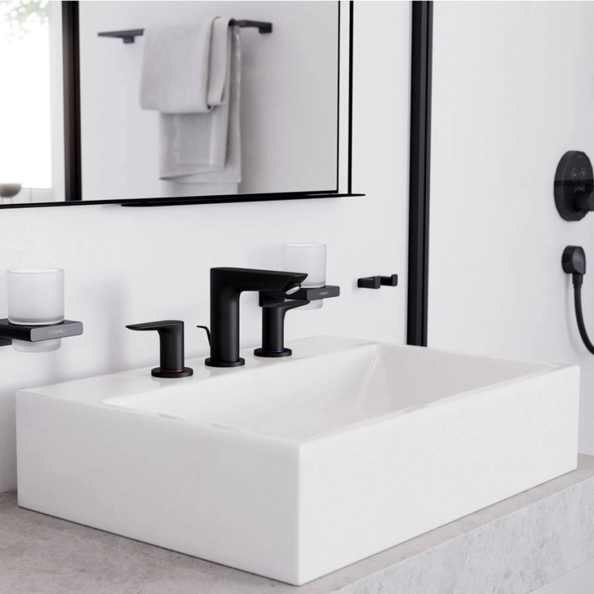 Смеситель для раковины Hansgrohe Talis E 71733670, черный - фото 1