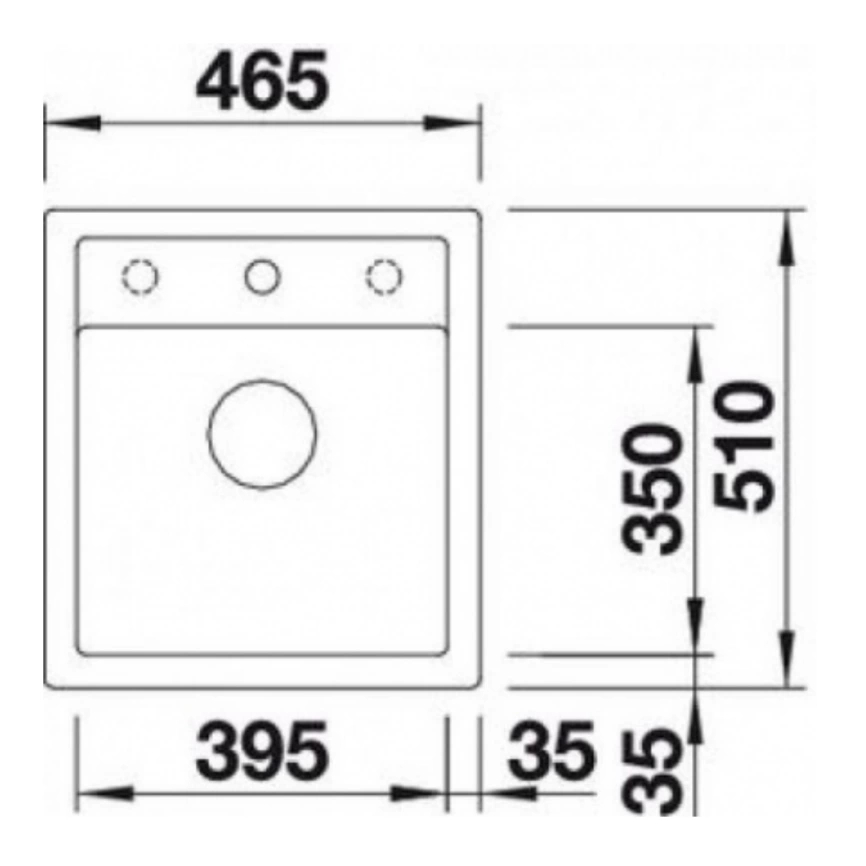 Мойка кухонная Blanco Dalago 45, 517157 алюметаллик - схема