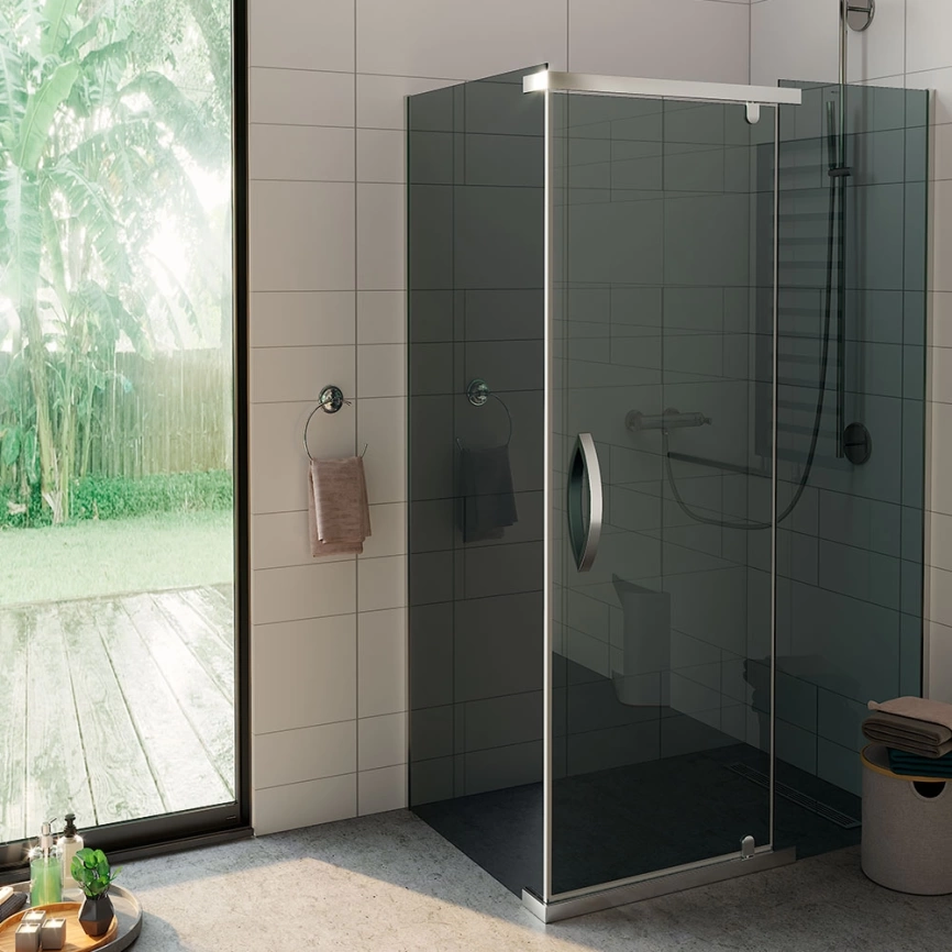 Душевой уголок 120x90 Alex Baitler AB244-120-RUS тонированное стекло - фото 1