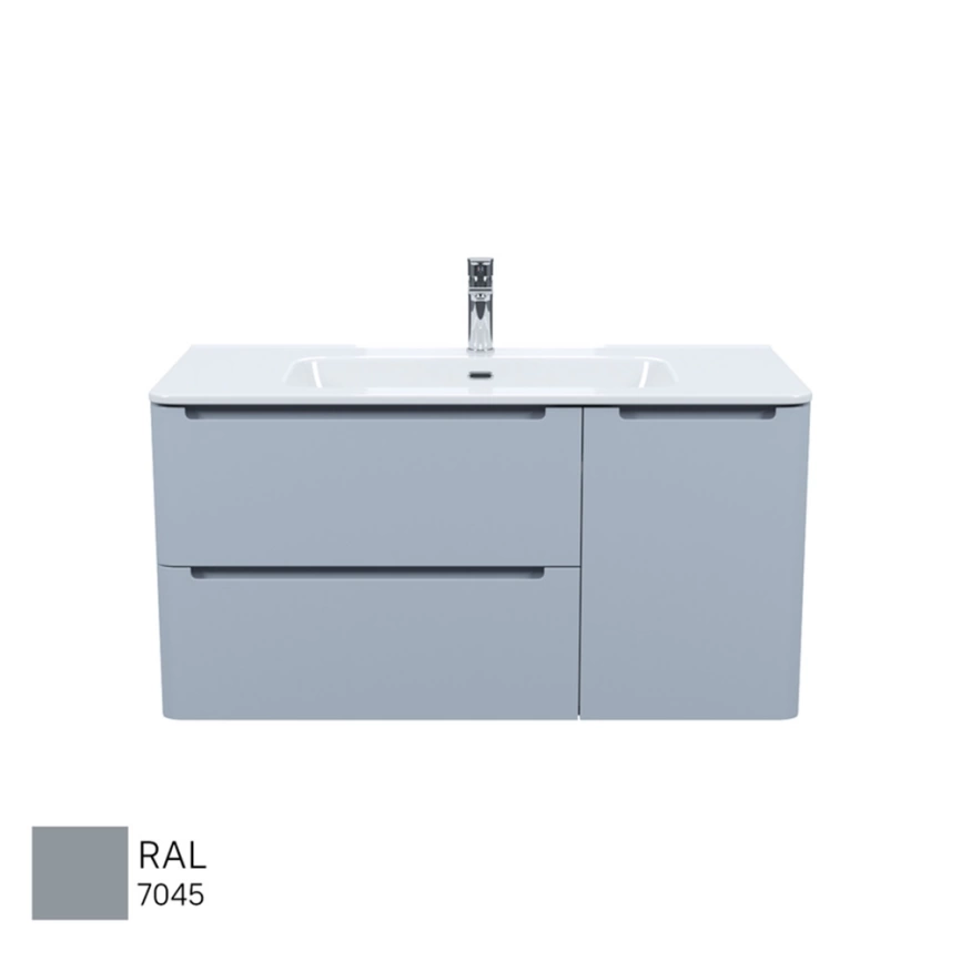 Тумба с раковиной подвесная Iddis Edifice 100 EDI10L0i95K серый светлый - фото 1