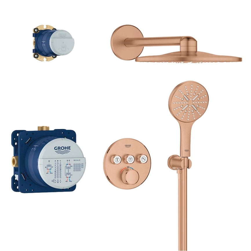 Душевой комплект Grohe Grohtherm SmartControl 34863DL0 бронза с термостатом - фото 2
