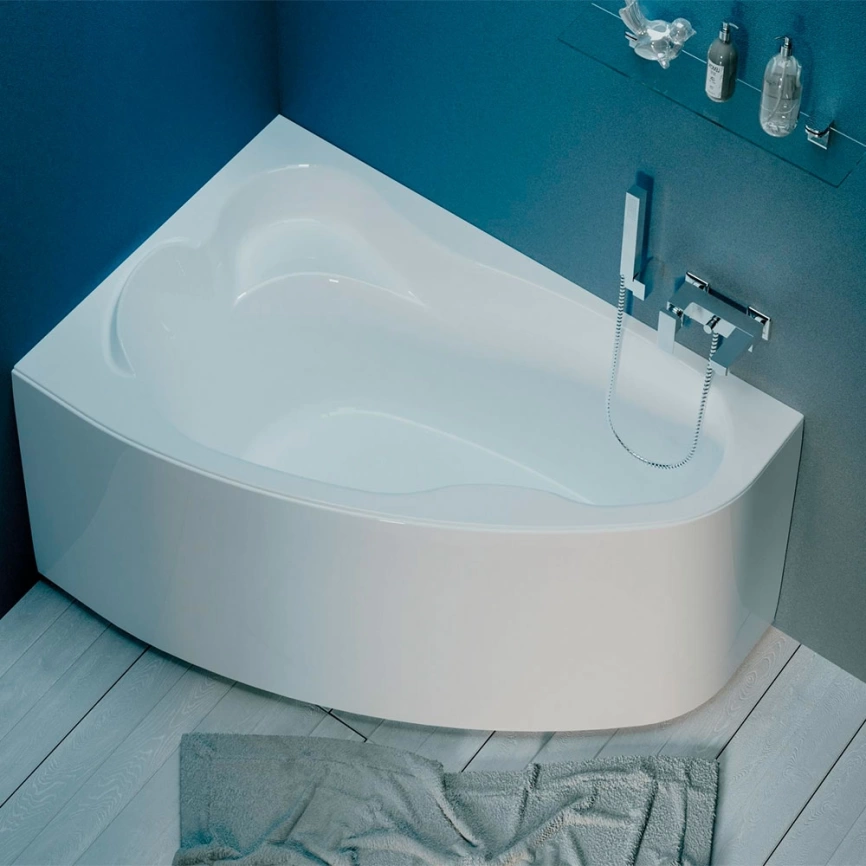 Ванна акриловая Marka One Lil 140x90 L, асимметричная с каркасом, левая - фото 3