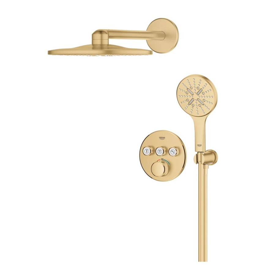 Душевой комплект Grohe Grohtherm SmartControl 34863GN0 золото с термостатом - фото 2