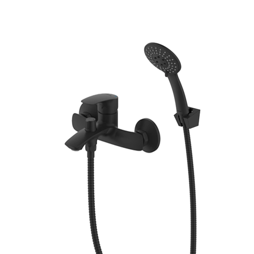 Смеситель для ванны Milardo Rora RORBL00M02 черный с коротким изливом