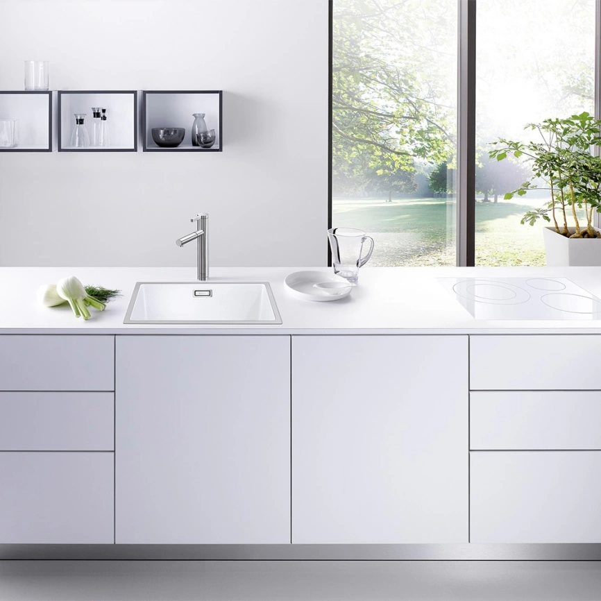 Мойка кухонная Blanco Subline 500-IF Steelframe 524110 белая - фото 1