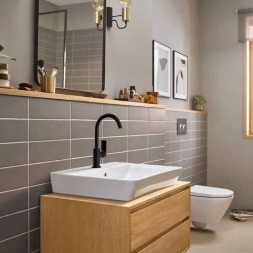 Смеситель для раковины Hansgrohe Rebris E 72576000, черный - фото 1