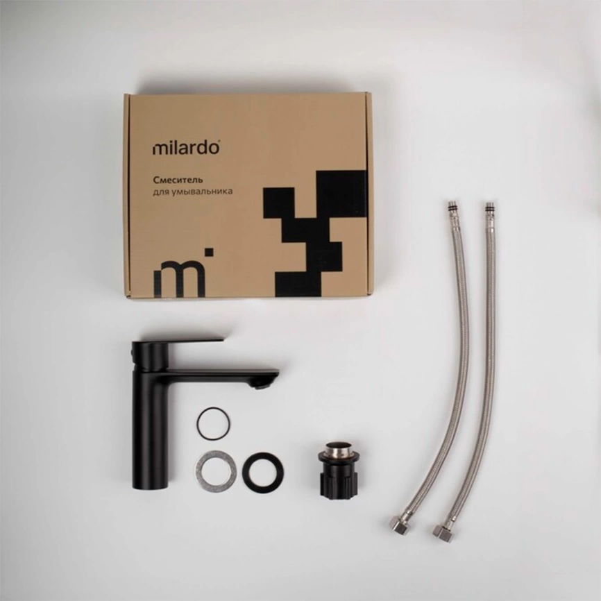 Смеситель для раковины Milardo Maze MAZBL00M01, черный - фото 3