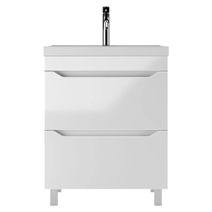 Тумба с раковиной напольная Айсберг Ева 70 белая