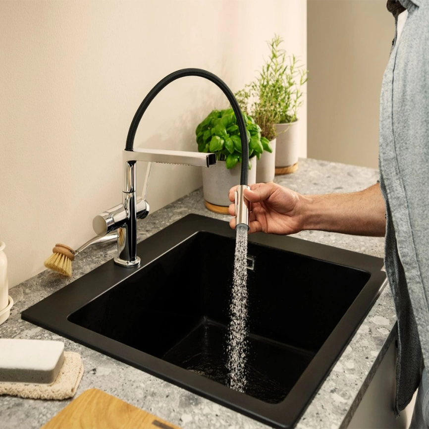 Смеситель для кухни Hansgrohe Talis M54 72861000 с гибким изливом хром - фото 3