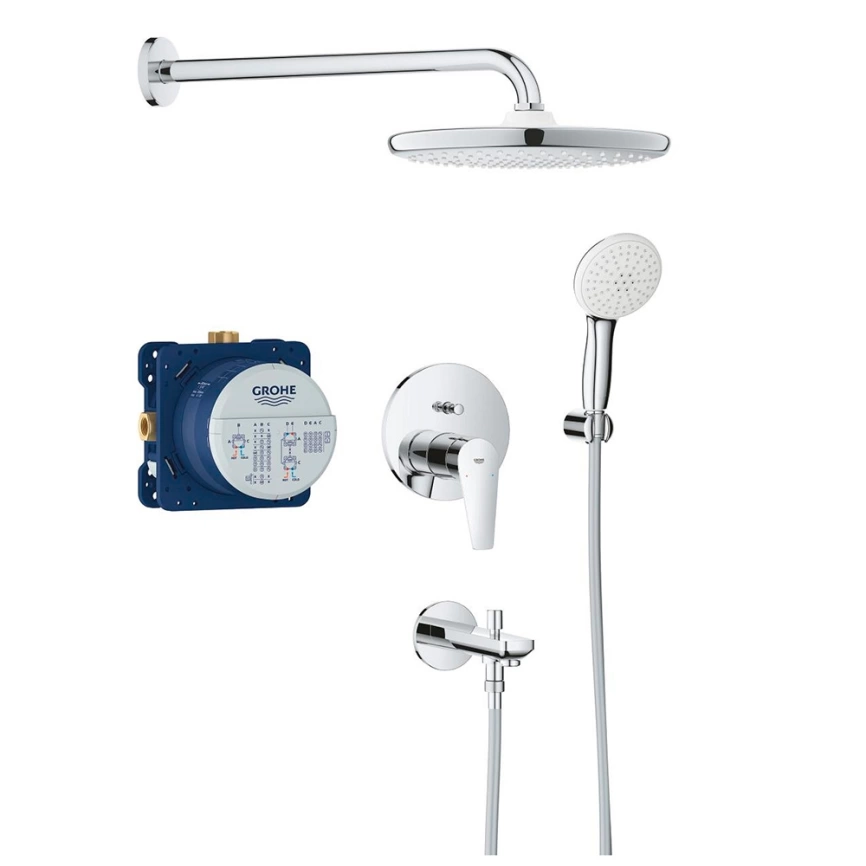 Душевой комплект Grohe BauEdge Tempesta 250 25291000 хром