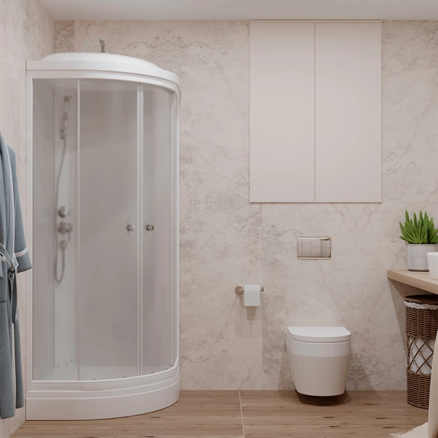 Душевая кабина Triton Экстра М3 88x88 А с прозрачным стеклом и низким поддоном - фото 3