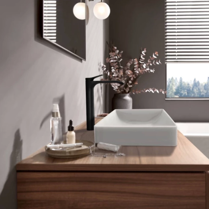 Смеситель для раковины Hansgrohe Vivenis 75040670, черный - фото 1