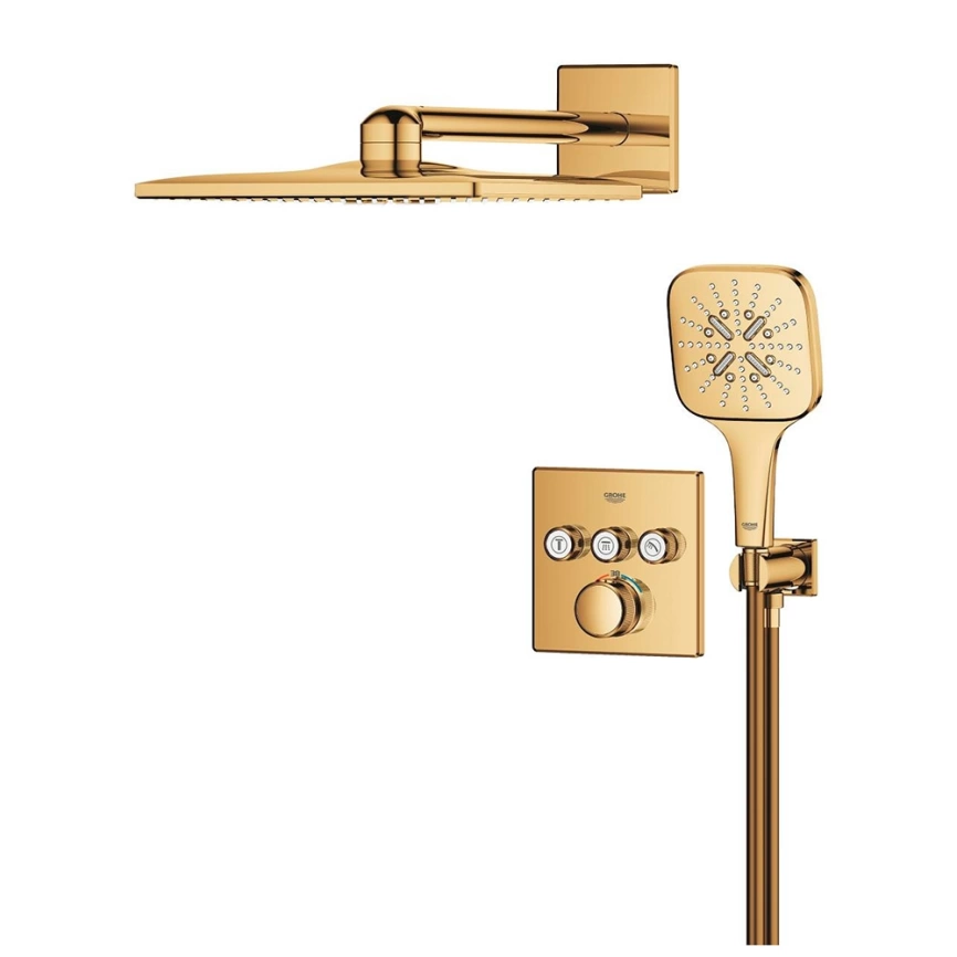 Душевой комплект Grohe Grohtherm SmartControl 34864GL0 золото с термостатом - фото 3