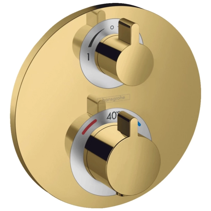 Смеситель для душа Hansgrohe Ecostat S 15758990 с термостатом золото