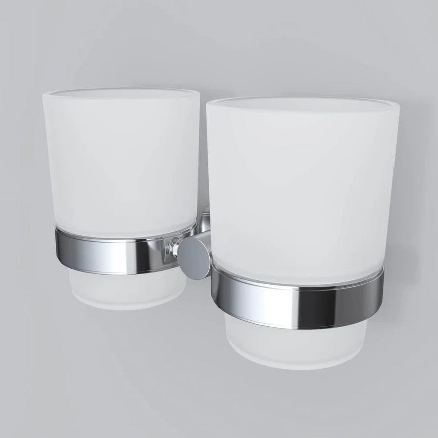 Стеклянный двойной стакан для зубных щёток в ванную AM.PM Sense L A74343400 - 1 фото